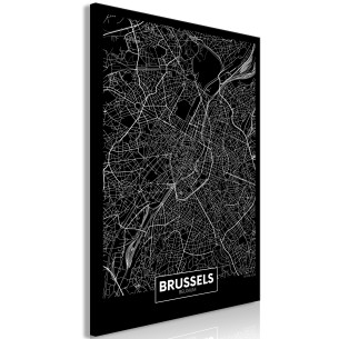 Tablou Dark Map Of Brussels...