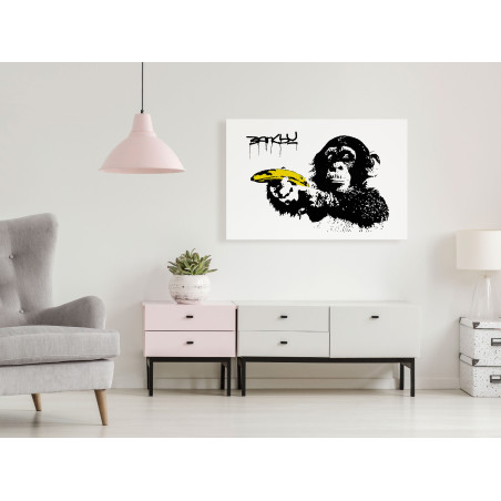 Tablou Banksy: Monkey With Banana (1 Part) Wide-01