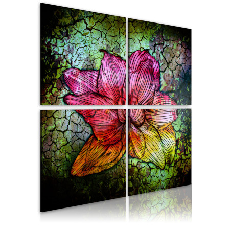 Tablou Glass Flower-01