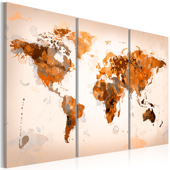 Tablou Map Of The World Desert Storm...