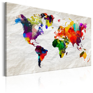 Tablou World Map: Rainbow...