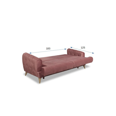 Canapea Extensibila 3L, Glamour, 220 x 94 x 86 Cm-01