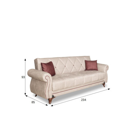 Canapea Extensibila 3L Venetto, 234 x 85 x 93 Cm-01