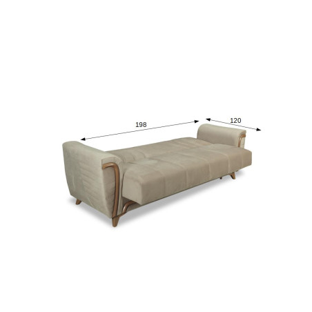 Canapea extensibila 3L Toronto, 242 x 85 x 93 / 120 x 198 cm-01