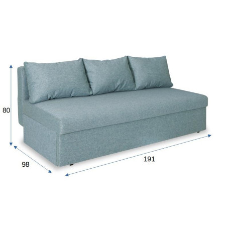 Canapea Extensibila Modulo, Albastru, 80 x 191 x 98 Cm-01