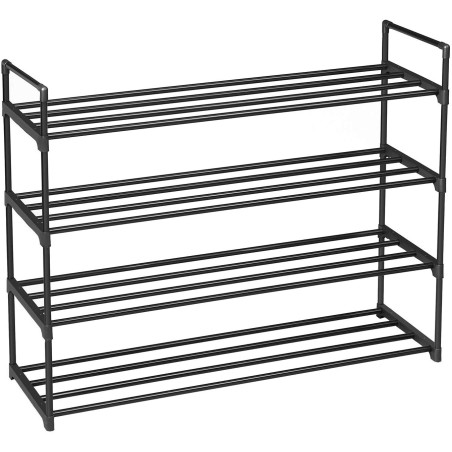 Suport Incaltaminte Din Metal, Negru, 92 x 30 x 73 cm-01