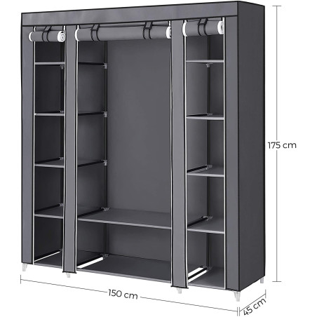 Dulap De Metal, Gri, 175 x 150 x 45 cm-01