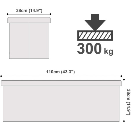 Bancheta Pliabila Amara, Cu Lada, Alba, 110 x 38 x 38 cm-01