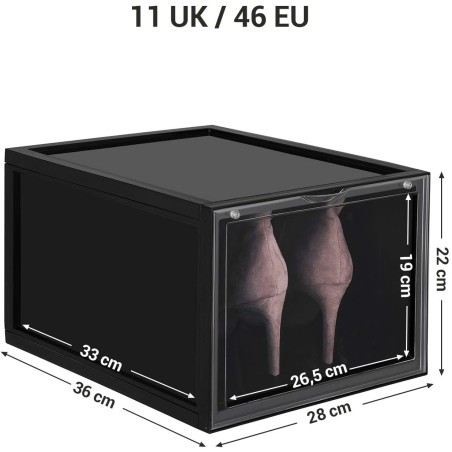 Cutii Depozitare LSP, Negru, 28 x 36 x 22 cm-01