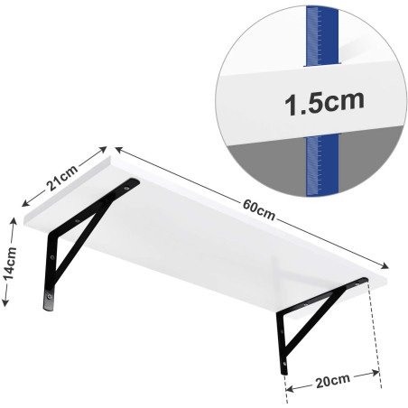 Polita White, Alb, 14 x 60 x 21 Cm-01