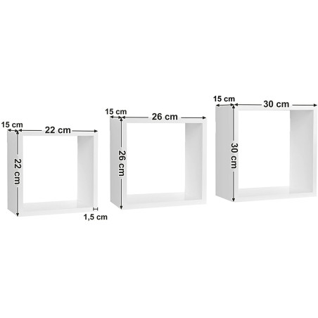 Set 3Polite, White, 30 x 30 x 15 Cm-01