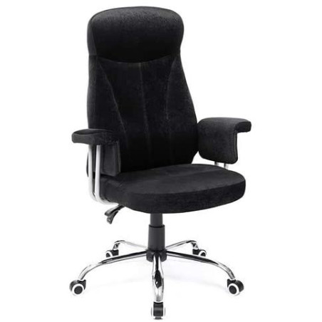 Scaun Birou Office Velvet, Ergonomic, Negru, 70 x 70 x 122 Cm-01