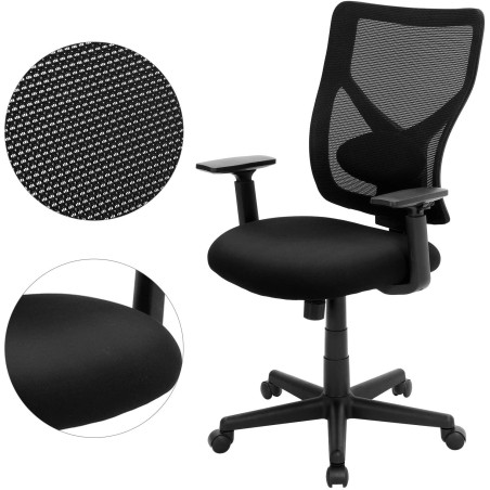 Scaun Ergonomic Birou Easy A, Negru, 68 x 67 x 112 Cm-01