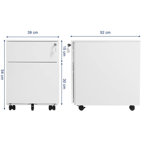 Dulap Depozitare Office Alb, 52 x 54 x 39 cm-01