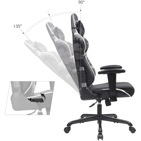 Scaun Birou Ergonomic Gaming Free, Multicolor, 69 x 71 x 128 Cm-01