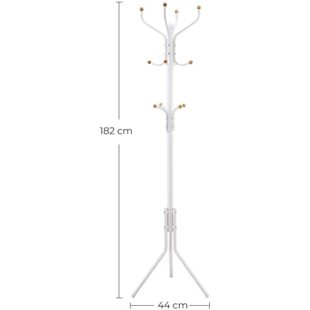 Cuier Haine Trio 1, Alb, 182 x 44 cm-01