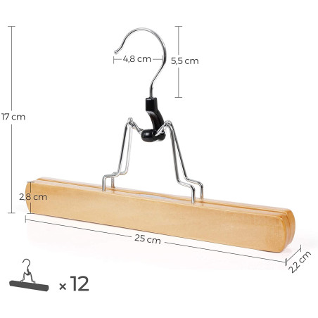 Set 12 Umerase Natur Pantaloni, 25 x 2.2 x 17 cm-01