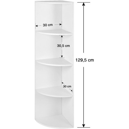 Raft de colt Regal, 30 x 30 x 129.5 cm-01