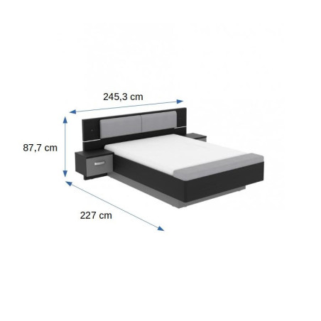 Pat Cu 2 Noptiere Delice, 140 cm-01