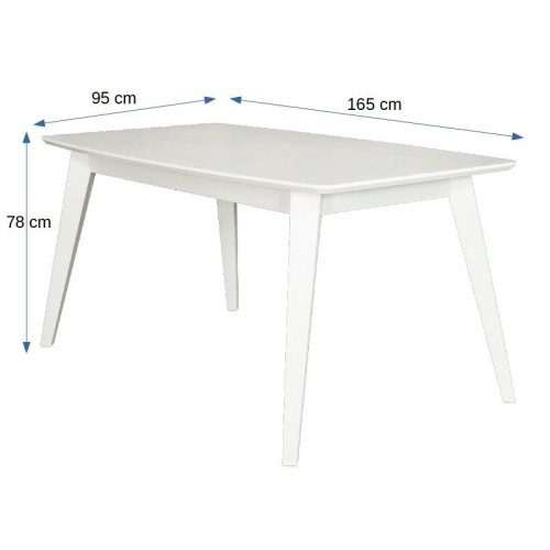 Masa Jasmin, Fixa, Alb, 165 x 95 x 78 Cm-01