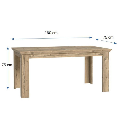 Masa Nepal, Extensibila, Molid Bramberg, 160/205 x 75 x 90 Cm-01