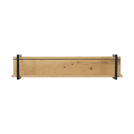 Polita Tulsa, Smoked Oak, Furnir Din Lemn Masiv, 130 x 29 x 29 Cm-01