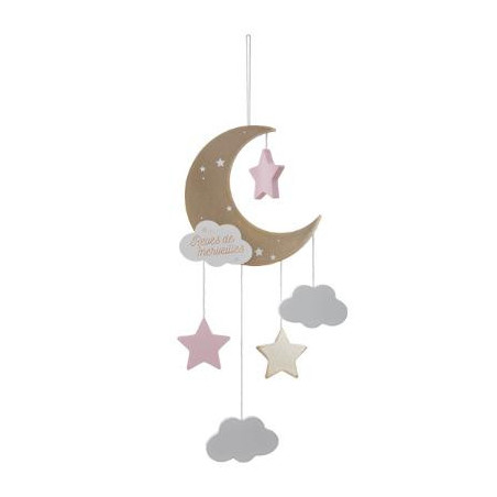 Decoratiune Agatatoare Pink Moon-01