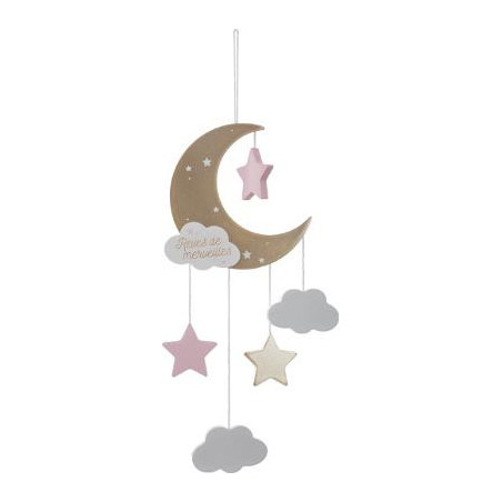 Decoratiune Agatatoare Pink Moon-01