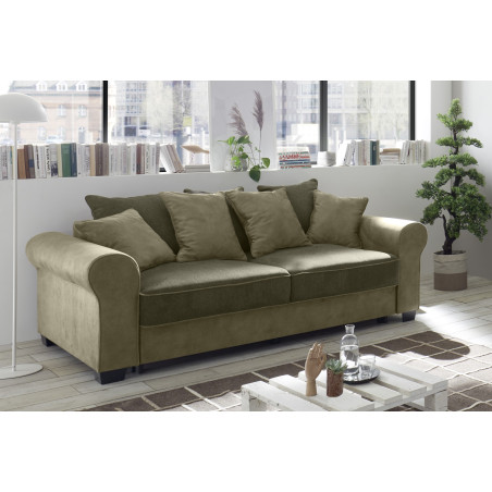 Canapea Fixa Aura, Olive, 215 x 95 x 115 cm-01