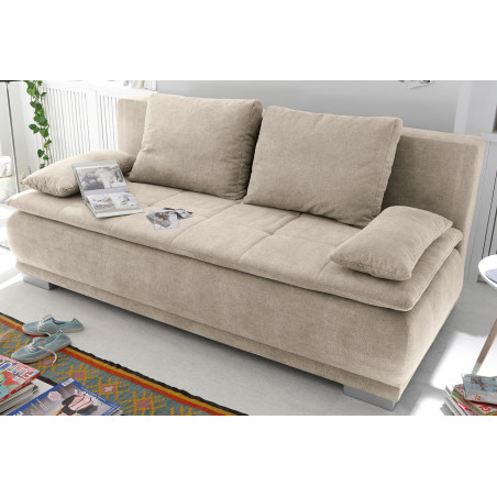 Canapea Extensibila Louis, Bej, 211 x 93 x 103 cm-01