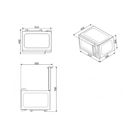 Cuptor Cu Microunde SMEG MOE25X, Tangential, Otel Inoxidabil Antiamprenta, 30.4 x 51.4 x 43.2 cm-01