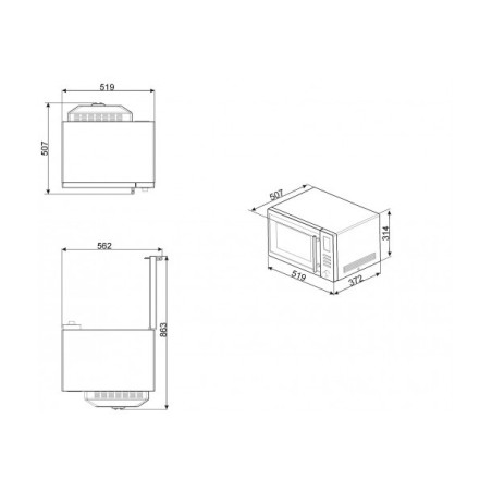 Cuptor Cu Microunde SMEG MOE34CXI, Tangential, Otel Inoxidabil Antiamprenta, 31.5 x 51.9 x 50.7 cm-01