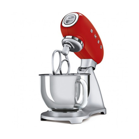 Mixer Cu Bol SMEG SMF02RDEU, Stilul Anilor 50, Rosu, 4.8 L-01