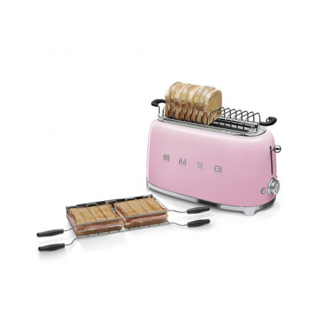 Toaster 4 Felii SMEG TSF02PKEU, Stilul Anilor 50, Roz-01