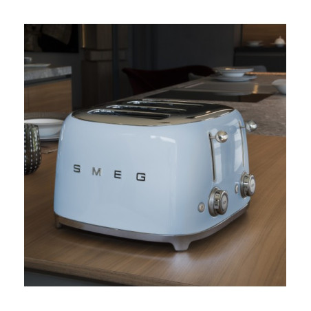 Toaster 4 Felii SMEG TSF03PBEU, Stilul Anilor 50, Albastru Pastel-01