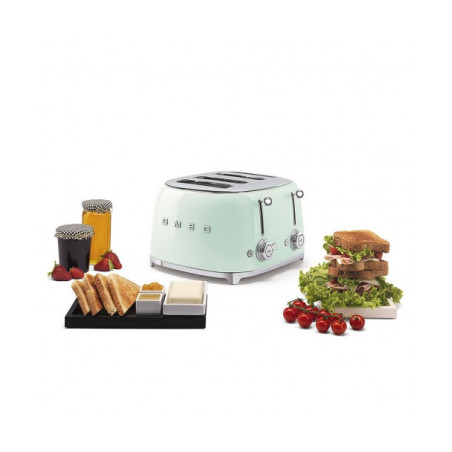 Toaster 4 Felii SMEG TSF03PGEU, Stilul Anilor 50, Verde Pastel-01