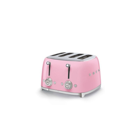 Toaster 4 Felii SMEG TSF03PKEU, Stilul Anilor 50, Roz-01