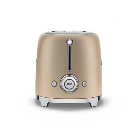 Toaster 2 Felii SMEG TSF01CHMEU, Stilul Anilor 50, Auriu-01