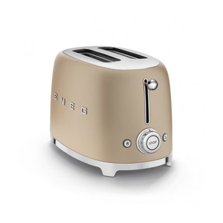 Toaster 2 Felii SMEG TSF01CHMEU, Stilul Anilor 50, Auriu-01