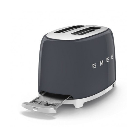 Toaster 2 Felii SMEG TSF01GREU, Stilul Anilor 50, Gri Ardezie-01