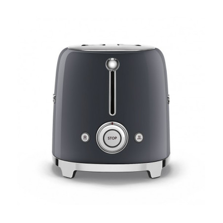 Toaster 2 Felii SMEG TSF01GREU, Stilul Anilor 50, Gri Ardezie-01