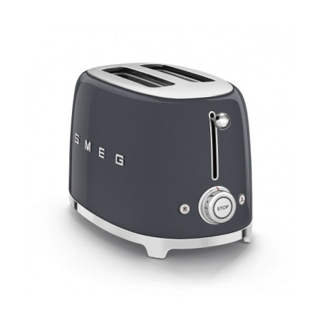 Toaster 2 Felii SMEG TSF01GREU, Stilul Anilor 50, Gri Ardezie-01