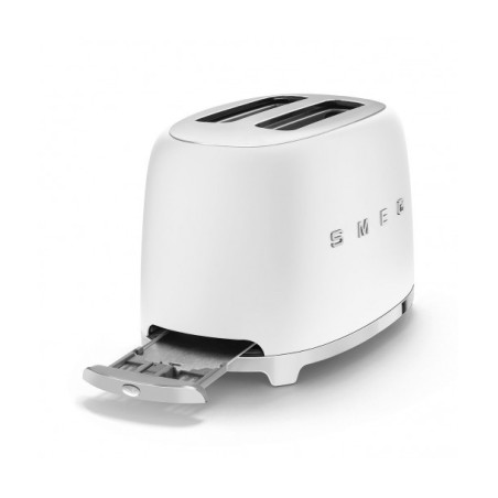 Toaster 2 Felii SMEG TSF01WHMEU, Stilul Anilor 50, Alb-01