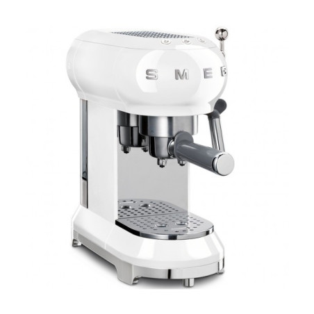 Espressor Manual SMEG ECF01WHEU, Stilul Anilor 50, Alb-01