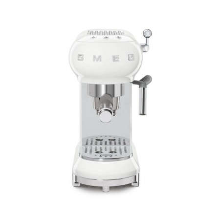 Espressor Manual SMEG ECF01WHEU, Stilul Anilor 50, Alb-01