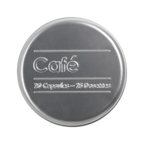 Recipient Capsule Cafea Relief, Metal, 7,8 X 17,8 cm