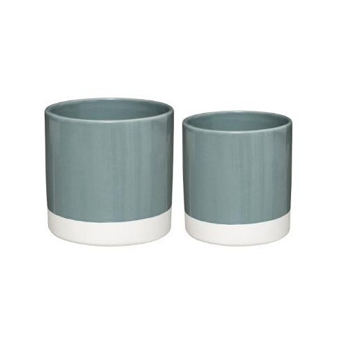 Set 2 Ghivece Ceramice Verde