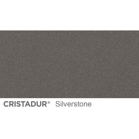 Chiuveta bucatarie Schock Greenwich N-100S Cristadur Silverstone, granit, montare pe/sub blat 40.6 x 45.6 cm-01