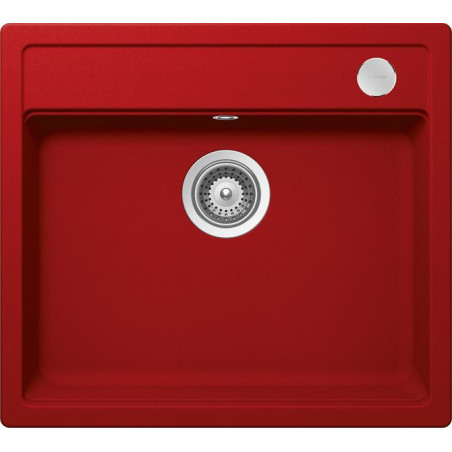 Chiuveta bucatarie Schock Mono N-100 Cristadur Rouge cu sifon automat, granit, montare pe blat 57 x 51 cm-01