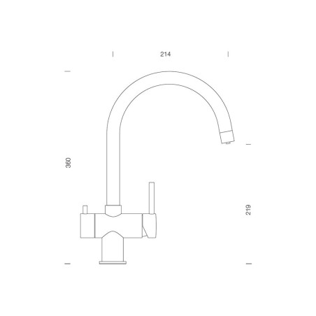 Baterie bucatarie Schock Ares Inox Periat, 3 cai, cartus ceramic-01